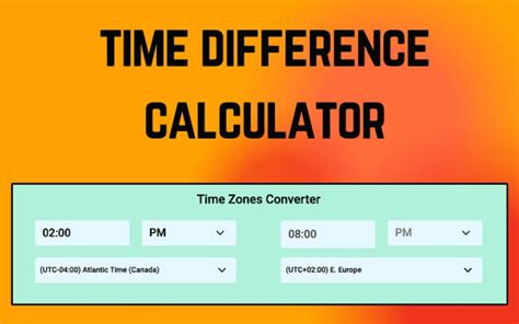 time difference calculator.